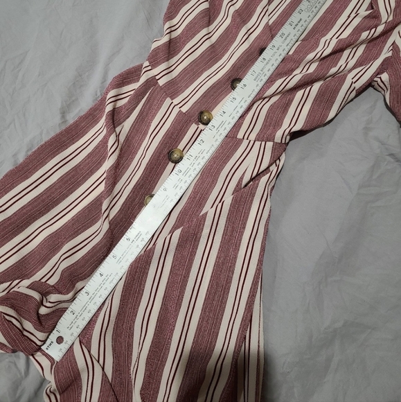 Band of Gypsies womens size Sm. Striped, wide leg, cropped Jumpsuit - Picture 10 of 11